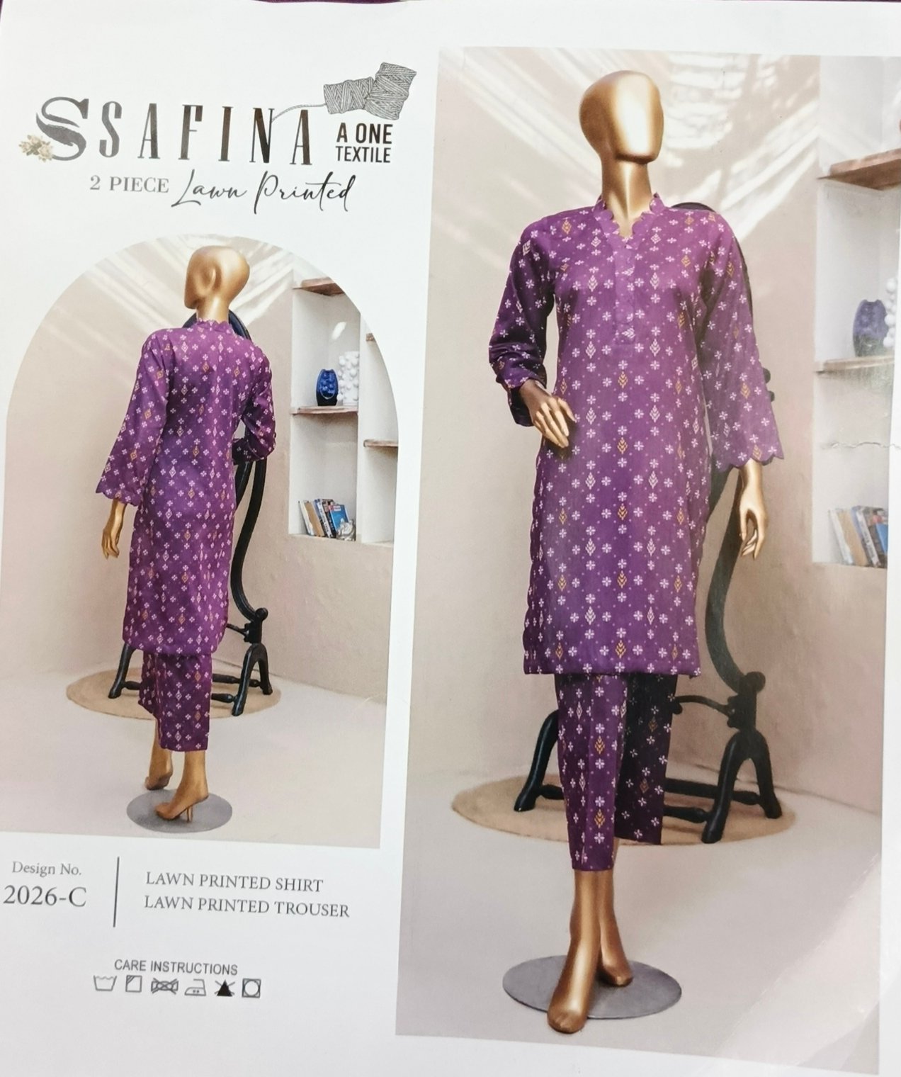  Safina 2 Pieces  Lawn